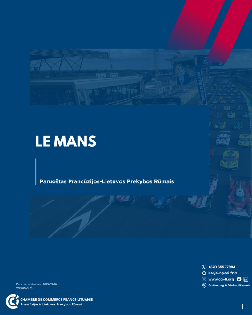 Cover of the Le Mans documentation sheet, Lithuanian version