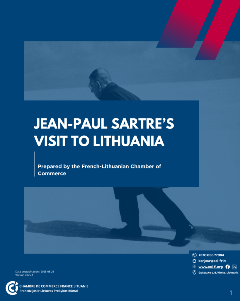 Visual for the page on Jean-Paul Sartre's visit to Lithuania
