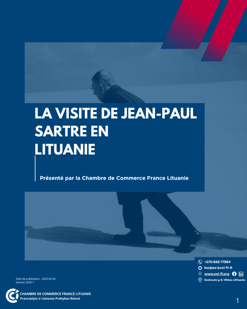 Visual for the page on Jean-Paul Sartre's visit to Lithuania