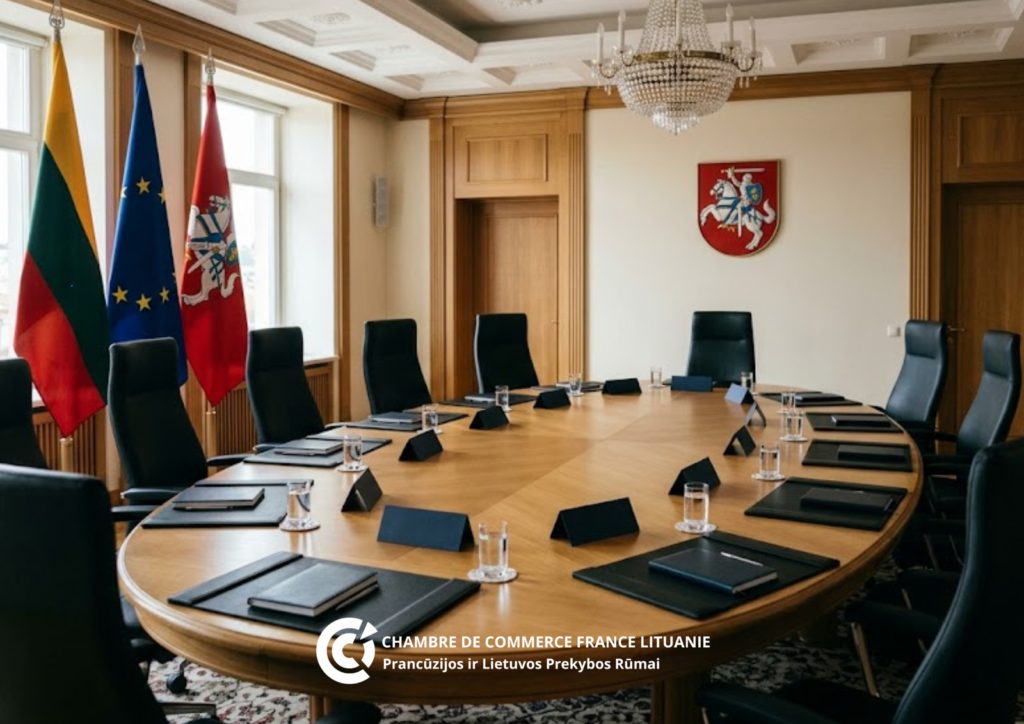 Visual for the article on Lithuania's 21st government taking office
