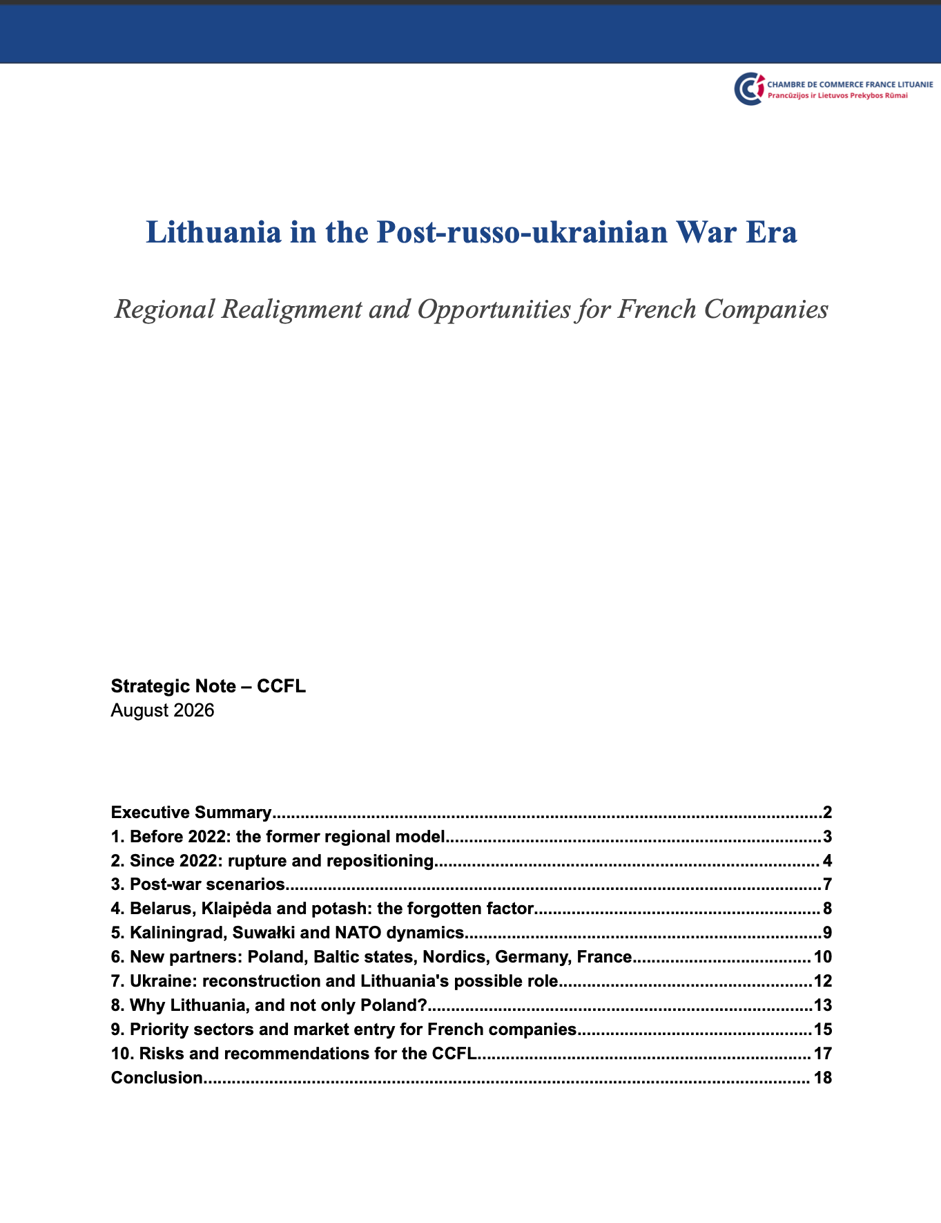 Lithuania in the Post-russo-ukrainian War Era